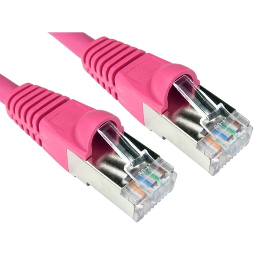Cables Direct 5m CAT6A Patch Cable (Pink)