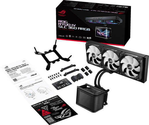 ASUS ROG Ryuo IV SLC 360 ARGB 360mm Liquid CPU Cooler in Black