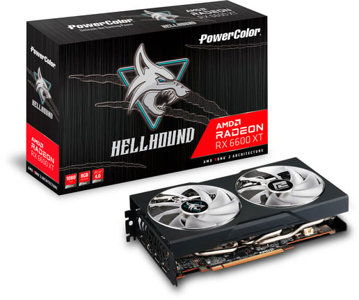 PowerColor Radeon RX 6600 XT HellHound OC 8GB Graphics Card