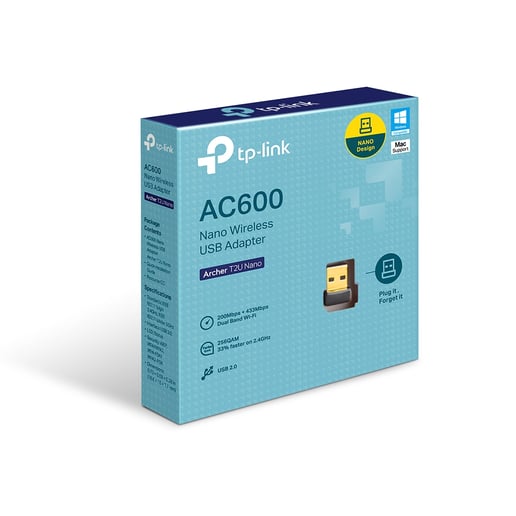 TP-Link Archer T2U Nano 433Mbps USB 2.0 WiFi Adapter 
