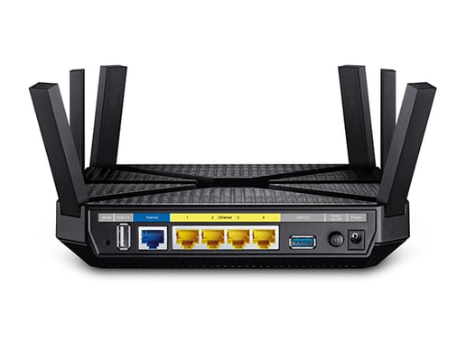 TP-LINK Archer C3200 2 x 1300Mbps (5GHz) 600Mbps (2.4GHz) Tri-Band Wireless Gigabit Router Black (V1.0)