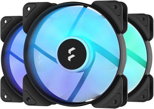 Fractal Design Aspect 12 RGB 120mm Triple Pack of PWM Chassis Fans in Black