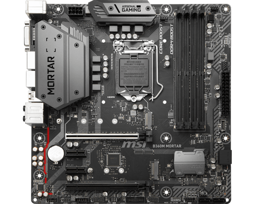 MSI B360M MORTAR mATX Motherboard for Intel LGA1151 CPUs