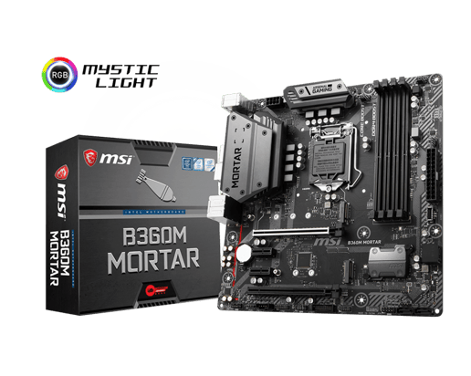 MSI B360M MORTAR mATX Motherboard for Intel LGA1151 CPUs