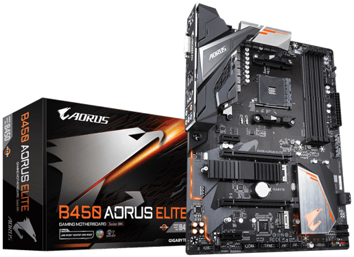 Gigabyte B450 AORUS ELITE ATX Motherboard for AMD AM4 CPUs