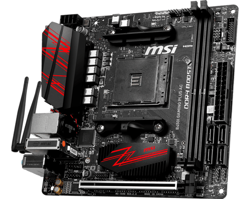 MSI B450I GAMING PLUS AC ITX Motherboard for AMD AM4 CPUs