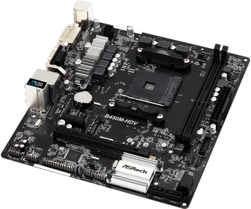 ASRock B450M-HDV mATX Motherboard for AMD AM4 CPUs