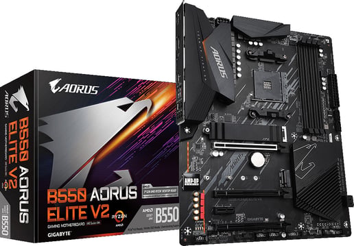 Gigabyte B550 AORUS ELITE V2 ATX Motherboard for AMD Socket AM4 CPUs
