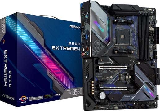 ASRock B550 Extreme4 ATX Motherboard for AMD AM4 CPUs