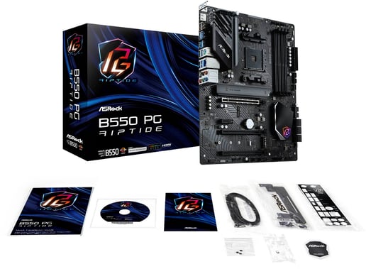 ASRock B550 PG Riptide ATX Motherboard for AMD AM4 CPUs