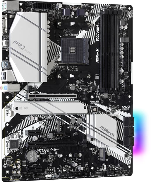 ASRock B550 Pro4 ATX Motherboard for AMD AM4 CPUs