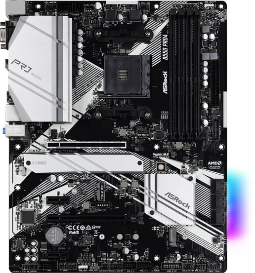 ASRock B550 Pro4 ATX Motherboard for AMD AM4 CPUs