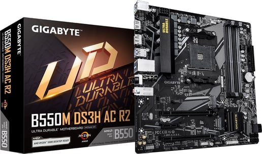 Gigabyte B550M DS3H AC R2 mATX Motherboard for AMD AM4 CPUs