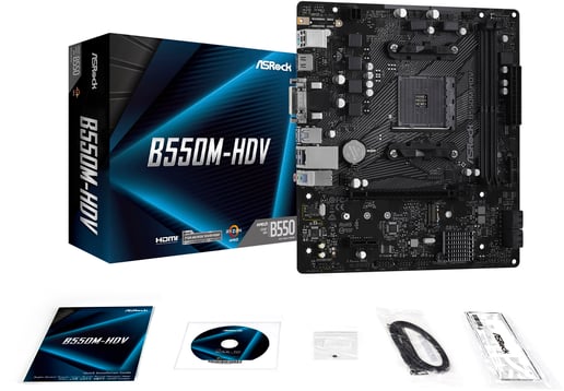 ASRock B550M-HDV mATX Motherboard for AMD AM4 CPUs