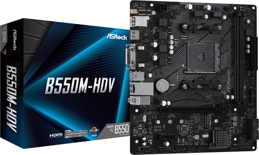 ASRock B550M-HDV mATX Motherboard for AMD AM4 CPUs