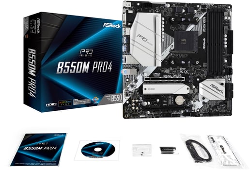 ASRock B550M Pro4 mATX Motherboard for AMD AM4 CPUs