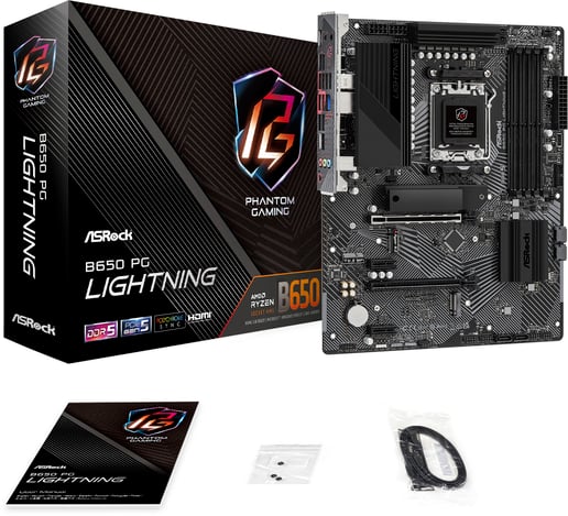 ASRock B650 PG Lightning ATX Motherboard for AMD AM5 CPUs