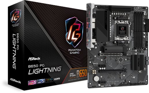 ASRock B650 PG Lightning ATX Motherboard for AMD AM5 CPUs