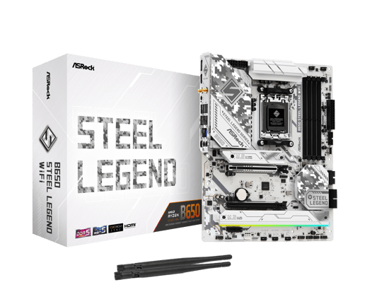 ASRock B650 Steel Legend WiFi ATX Motherboard for AMD Socket AM5 CPUs