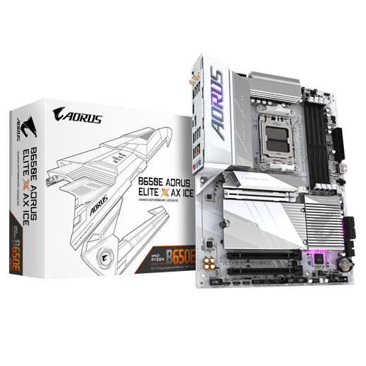 Gigabyte B650E AORUS ELITE X ICE ATX Motherboard for AMD AM5 CPUs