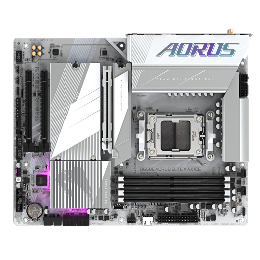 Gigabyte B650E AORUS ELITE X ICE ATX Motherboard for AMD AM5 CPUs