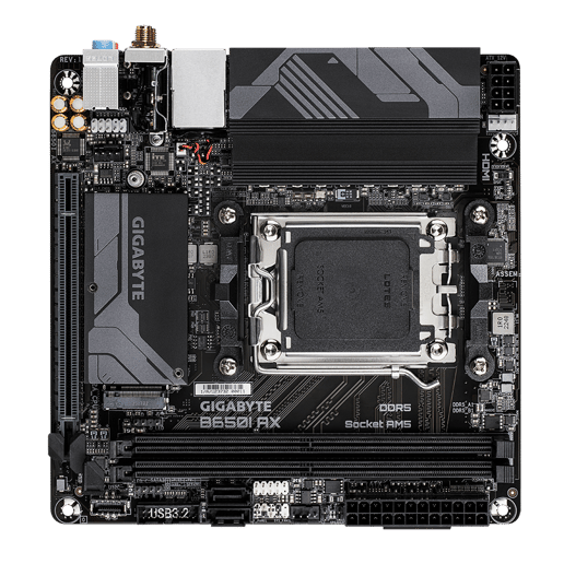 Gigabyte B650I AX ITX Motherboard for AMD Socket AM5 CPUs