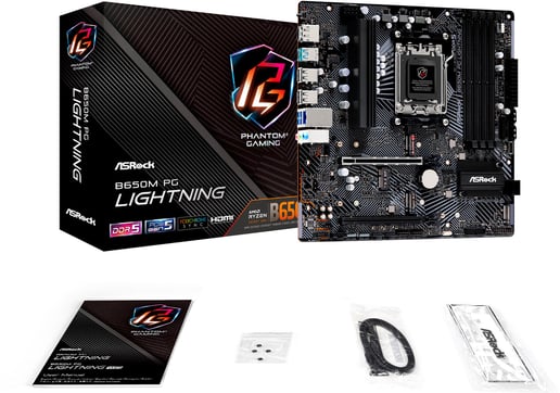ASRock B650M PG Lightning mATX Motherboard for AMD AM5 CPUs