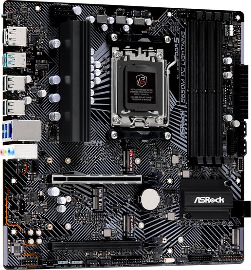 ASRock B650M PG Lightning mATX Motherboard for AMD AM5 CPUs