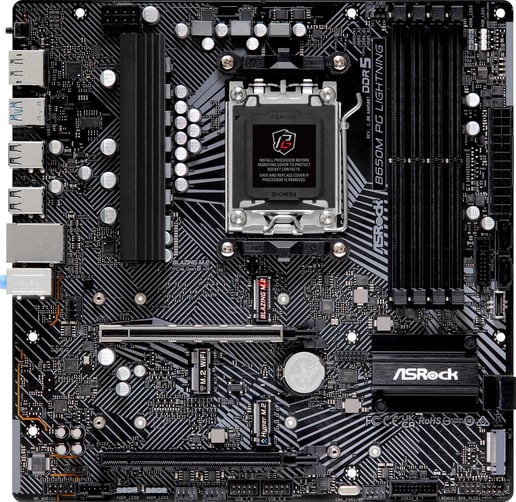 ASRock B650M PG Lightning mATX Motherboard for AMD AM5 CPUs