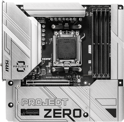 MSI B650M PROJECT ZERO mATX Motherboard for AMD AM5 CPUs