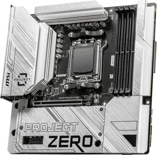 MSI B650M PROJECT ZERO mATX Motherboard for AMD AM5 CPUs