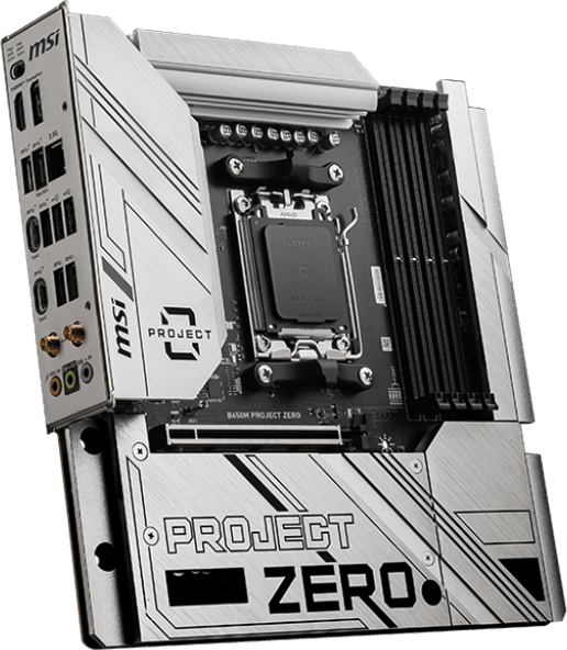 MSI B650M PROJECT ZERO mATX Motherboard for AMD AM5 CPUs
