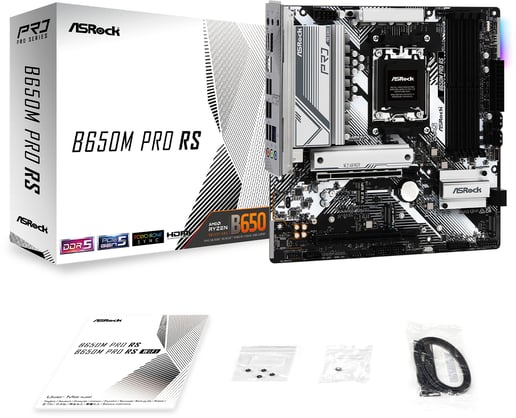 ASRock B650M Pro RS mATX Motherboard for AMD Socket AM5 CPUs