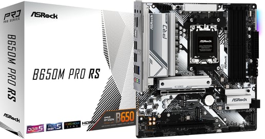 ASRock B650M Pro RS mATX Motherboard for AMD Socket AM5 CPUs