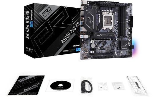 ASRock B660M Pro RS mATX Motherboard for Intel LGA1700 CPUs