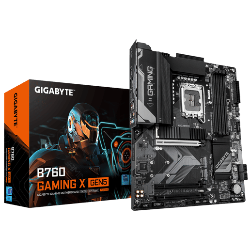 Gigabyte B760 GAMING X GEN5 ATX Motherboard for Intel LGA1700 CPUs