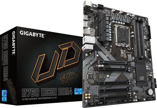 Gigabyte B760 DS3H DDR4 ATX Motherboard for Intel LGA1700 CPUs
