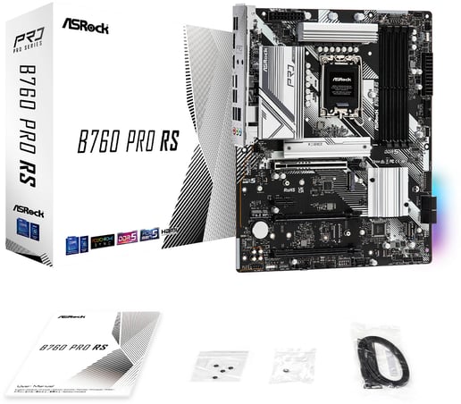 ASRock B760 Pro RS ATX Motherboard for Intel Socket 1700 CPUs