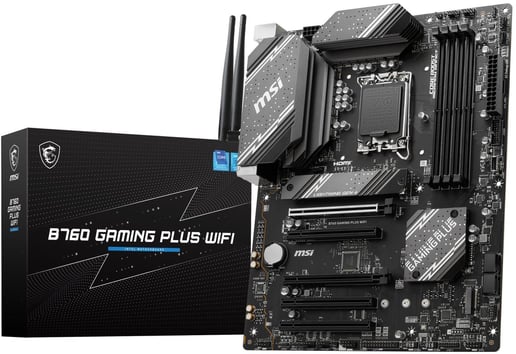 MSI B760 Gaming Plus Wi-Fi ATX Motherboard for Intel LGA1700 CPUs