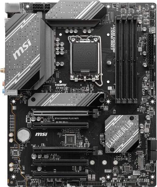 MSI B760 Gaming Plus Wi-Fi ATX Motherboard for Intel LGA1700 CPUs