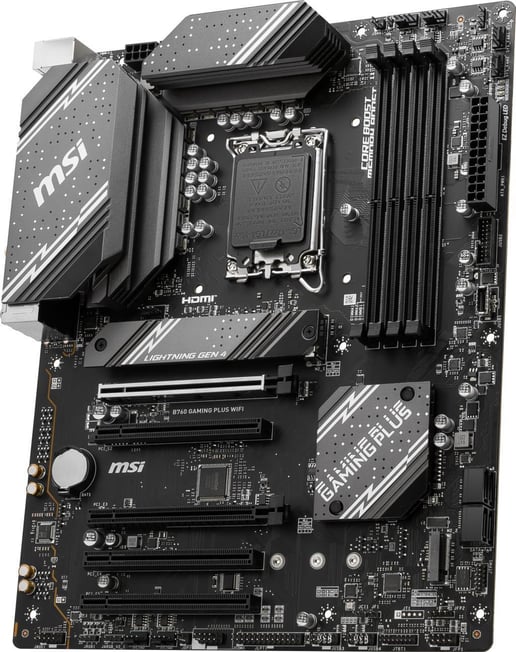 MSI B760 Gaming Plus Wi-Fi ATX Motherboard for Intel LGA1700 CPUs