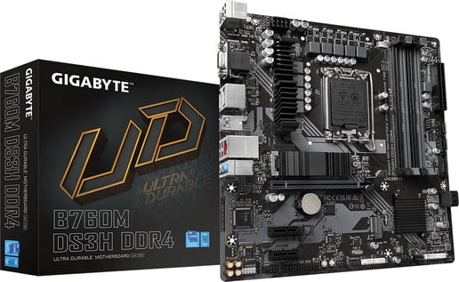 Gigabyte B760M DS3H DDR4 mATX Motherboard for Intel Socket 1700 CPUs