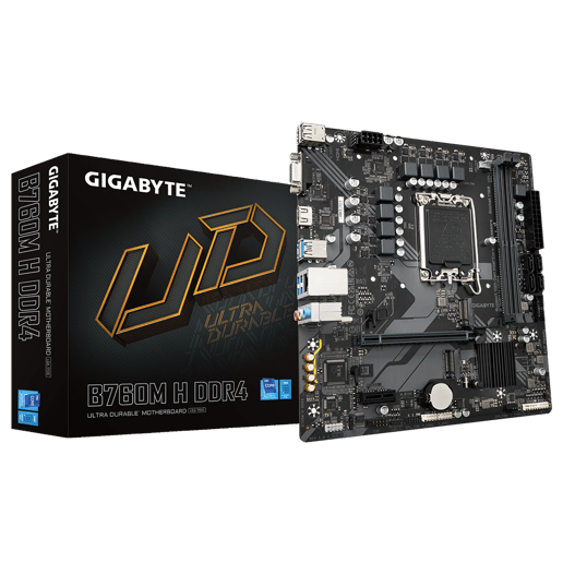 Gigabyte B760M H DDR4 mATX Motherboard for Intel LGA1700 CPUs