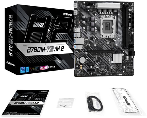 ASRock B760M-H2/M.2 mATX Motherboard for Intel LGA1700 CPUs