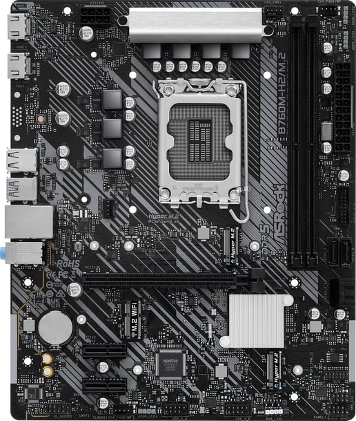 ASRock B760M-H2/M.2 mATX Motherboard for Intel LGA1700 CPUs