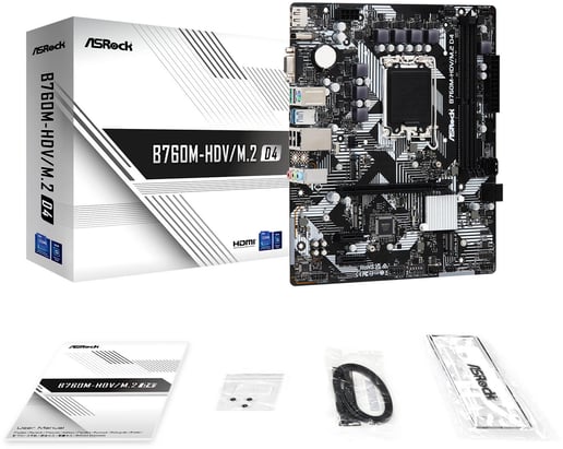 ASRock B760M-HDV/M.2 D4 mATX Motherboard for Intel LGA1700 CPUs