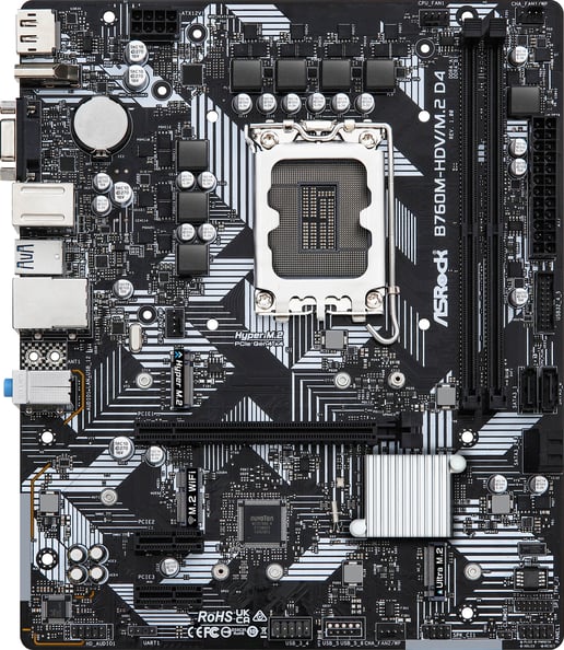 ASRock B760M-HDV/M.2 D4 mATX Motherboard for Intel LGA1700 CPUs