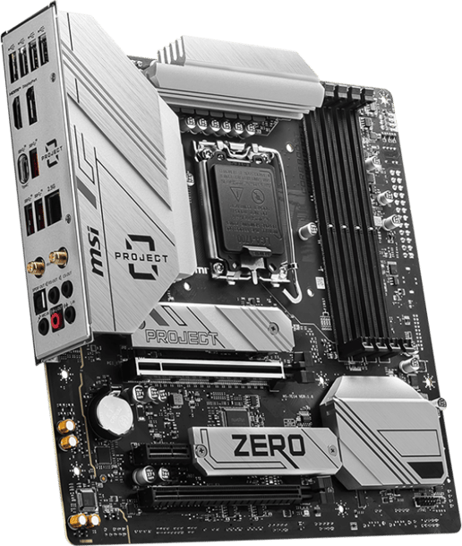 MSI B760M PROJECT ZERO mATX Motherboard for Intel LGA1700 CPUs