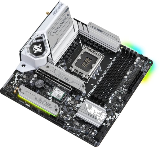 ASRock B760M Steel Legend WiFi mATX Motherboard for Intel LGA1700 CPUs