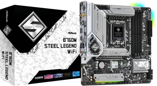 ASRock B760M Steel Legend WiFi mATX Motherboard for Intel LGA1700 CPUs